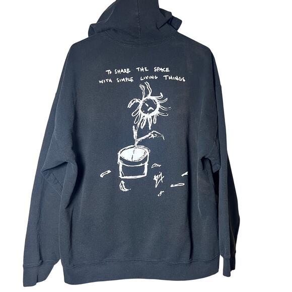 Hozier Band Hoodie Black Distressed Graphic Pullover Fits Like Men’s XXL - Picture 2 of 9